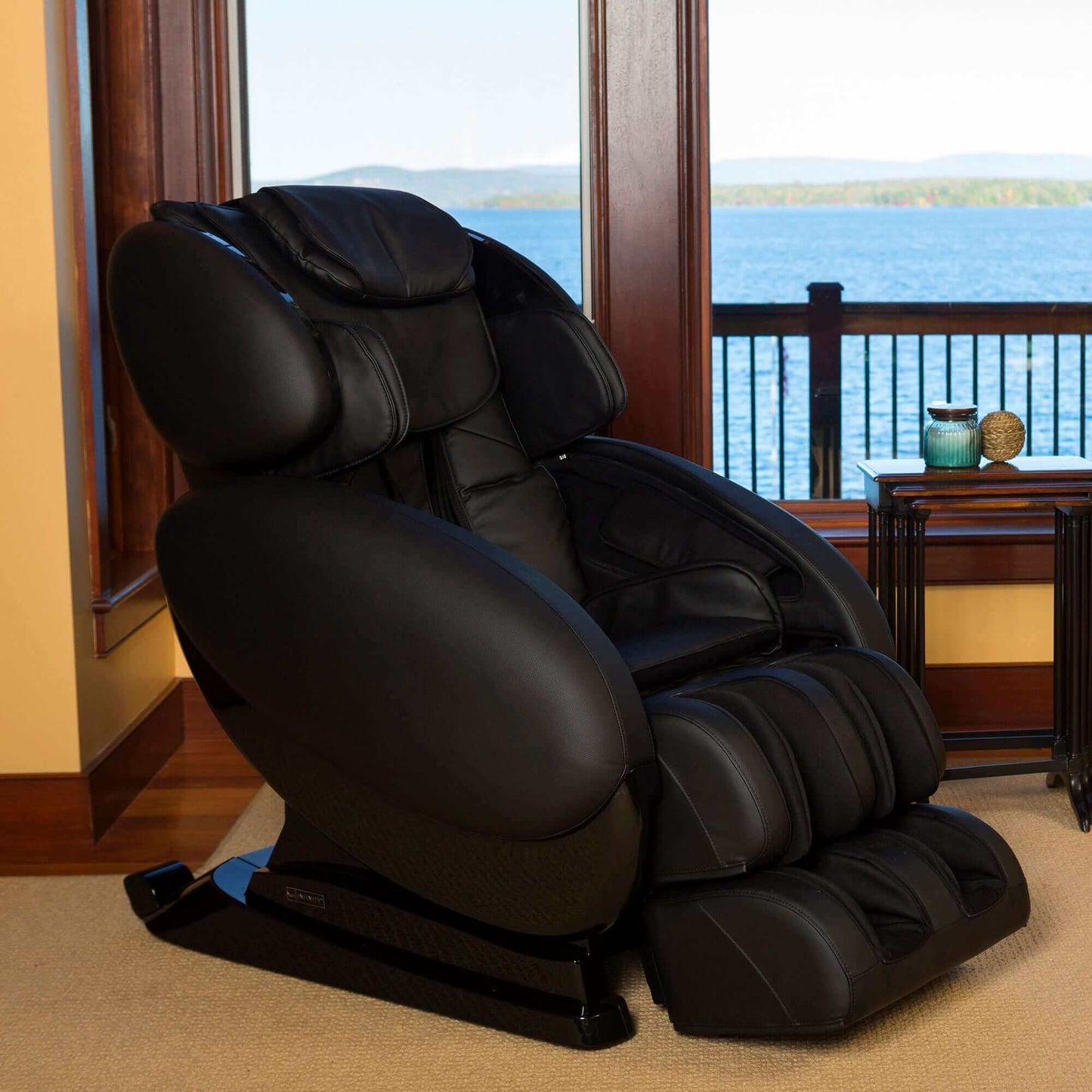 Infinity IT-8500 X3 premium massage chair, Infinity Brand massage Chair CPO, 8500 X3 massage chair certified pre-owned in black