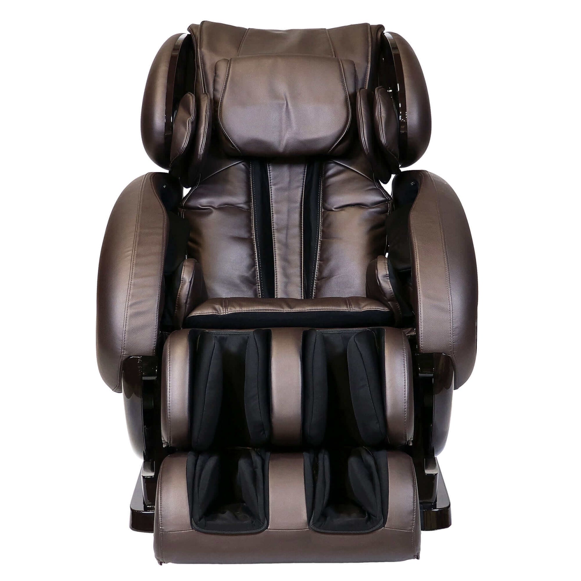 Infinity IT-8500 X3 premium massage chair, Infinity Brand massage Chair CPO, 8500 X3 massage chair certified pre-owned in brown